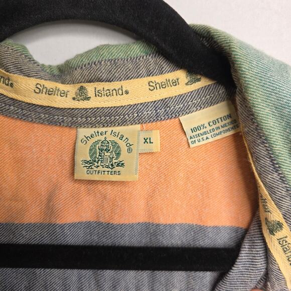 Shelter Island Outfitters, Vintage Pastel Button-Up Long Sleeve, Mens, XL - Picture 3 of 8